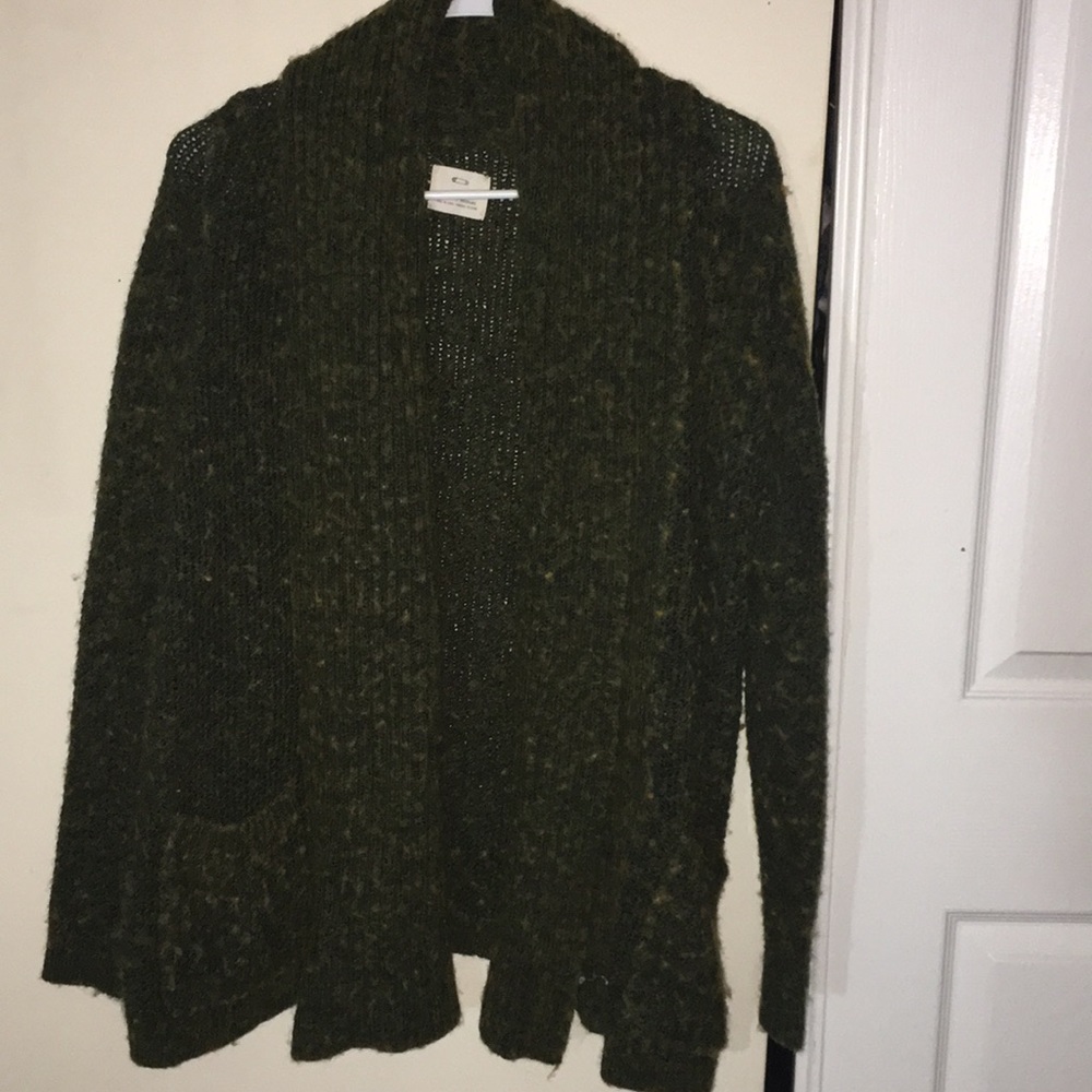 Green cardigan
